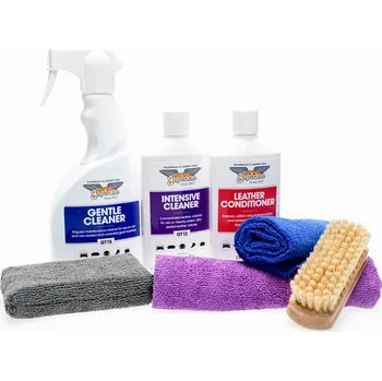 Motokosmetika Gliptone Liquid Leather - Sada na čištění a vyživení alcantarových sedaček