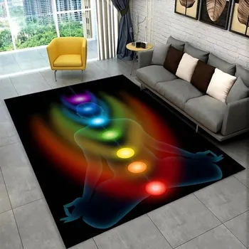 Koberec Koberec s mandalou do obýváku a ložnice | koberec s čakrami - 15,50 x 80 cm 20 x 23 palců