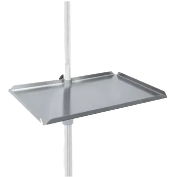 Nábytek do ordinace ISP - P01 odkládací polička k infuznímu stojanu, nerez, rozměr 20x15 cm