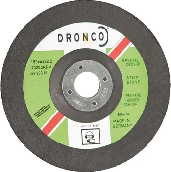 Brusný kotouč Brusivo nezařazené Kotouč brusný 150x6x22,2 CS30S kámen DRONCO - OS-BR10065