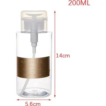 Náplňová láhev na odstraňovač laku s pumpičkou, 300ml | lahvička na odlakovač - 200 ml