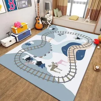 Koberec Koberec s motivem města a bludiště pro děti - 10,140 x 200 cm 55 x 79 palců