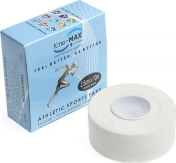 Tejpovací páska Kine-Max Full Coat Athletic Sports Tape neelastická tejpovací páska 2,5 cm x 10 m bílá