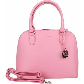 Kabelka Tříoddílová středně velká růžová kabelka do ruky David Jones CM6989F