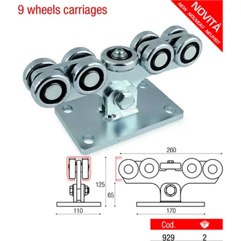Stavební profil NVM9 929 devítikolový nosný vozík pro profil CM (60x60x3,5mm)