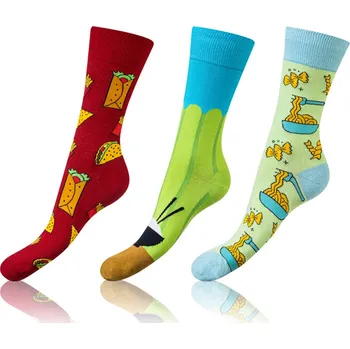 Dámské ponožky Dámské ponožky Bellinda Crazy Socks BE491004-305 3-pack Barva: Zelená, Velikost: 35-38