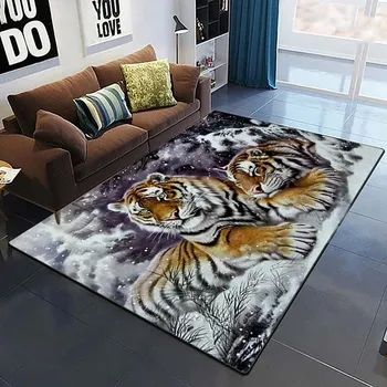 Koberec Koberec s tygrem 3D do obýváku a ložnice - 12,100 x 120 cm 39 x 47 palců