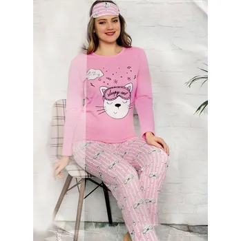 Dámské pyžamo Dámské pyžamo Leontyna Safir INT-74 Barva: Růžová, Velikost: L