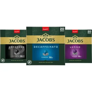 Káva Kávové kapsle Jacobs Wunderbar MixPack s Decaffeinato Nespresso* Original 60 ks