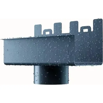 okap SATJAM Niagara Kwadra Žlabový kotlík 125/100 svod kulatý RAL 7016 antracit