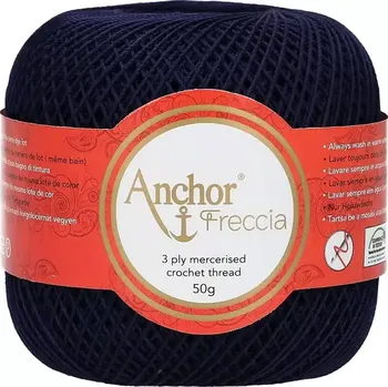Příze Anchor Freccia 12 - 127 Půlnoční modrá (Háčkovací příze Anchor Freccia 12 - 127 Půlnoční modrá)