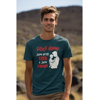 Pánské tričko Příští táta Barva: Petrolejová modrá, Velikost: XS