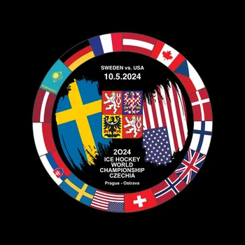 Puk FansArena Puk Ice Hockey World Championship Czechia MS 2024 Dueling 10.5.2024 Sweden vs. USA