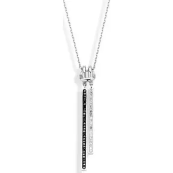 Náhrdelník Victoria VBKACA66047 náhrdelník z černého bílého kamene Silver