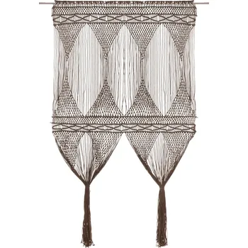 Závěs Petrashop Macramé závěs taupe 140 x 240 cm bavlna Hnědošedá323984