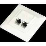 DATACOM UTP dvojzásuvka pod omítku 45 st.- Cat5e 2050