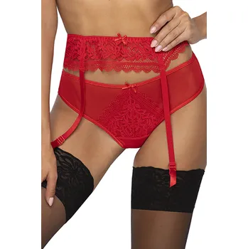 Podvazkový pás Podvazkový pás Mat 0198/3 Estelle Barva: Červená, Velikost: 44