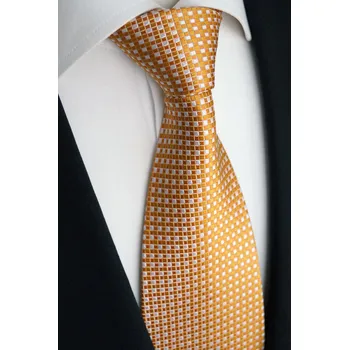 Kravata Beytnur Luxusní hedvábná kravata zlatá 102-2