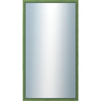 Zrcadlo DANTIK - Zarámované zrcadlo - rozměr s rámem cca 50x90 cm z lišty BOX zelená mořená (1751)