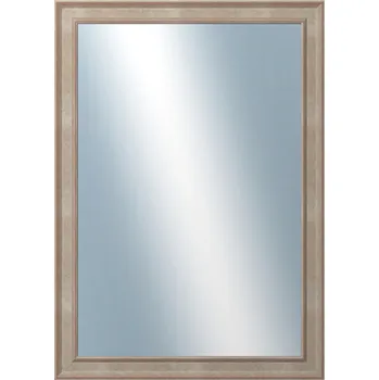 Zrcadlo DANTIK - Zarámované zrcadlo - rozměr s rámem cca 50x70 cm z lišty TOOTH malá stříbrná (3162)