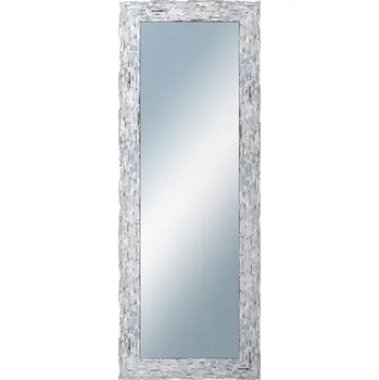 Zrcadlo DANTIK - Zarámované zrcadlo - rozměr s rámem cca 60x160 cm z lišty Travertino stříbrné (2893)