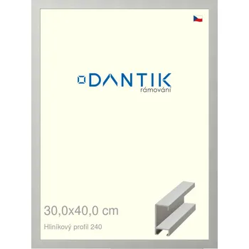 Rám na obraz DANTIK rámeček 30x40 | ALU profil 6240 Stříbrná matná (Plexi Čiré) (Vyrobeno s láskou u nás v DANTIKU)