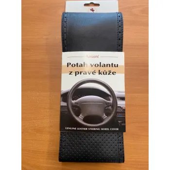 Potah sedadla Kožený potah volantu z pravé kuže Maria Cavallo velikost B černý perforovaný