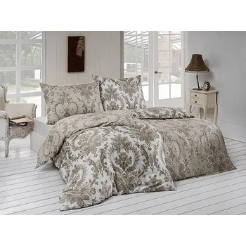 Povlečení Povlečení Matějovský PALACE, ornamenty na béžové, bavlněný satén, 140x200cm + 70x90cm