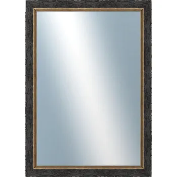 Zrcadlo DANTIK - Zarámované zrcadlo - rozměr s rámem cca 50x70 cm z lišty CARRARA hnědočerná (2948)