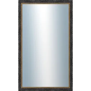 Zrcadlo DANTIK - Zarámované zrcadlo - rozměr s rámem cca 60x100 cm z lišty CARRARA hnědočerná (2948)
