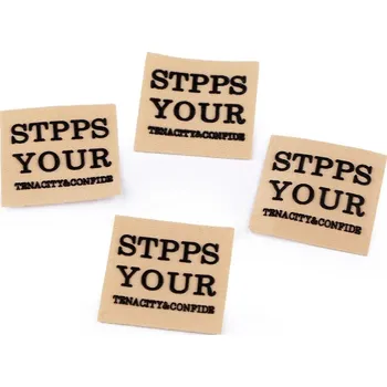 Nášivka Nášivka / štítek 3D potisk 10 ks - 1 béžová světlá