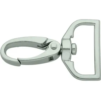 Pro Háčkování Karabina 25 mm nikl Počet: 1 ks