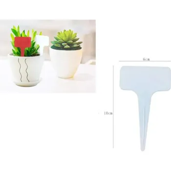 Samolepící etiketa DOVOZ EU PLASTOVÉ ŠTÍTKY, ZAHRADNÍ ZNAČENÍ BÍLÉ SADA 20 KS