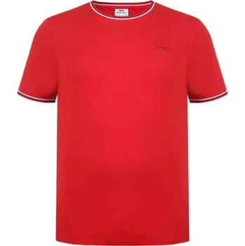 Pánské tričko Slazenger tričko s kulatým výstřihem červené Barva: Červená, Velikost: XL