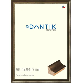 Rám na obraz DANTIK rámeček 59,4x84 | Ferrosa bronzová (Plexi Čiré) (Vyrobeno s láskou u nás v DANTIKU)