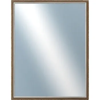 Zrcadlo DANTIK - Zarámované zrcadlo - rozměr s rámem cca 70x90 cm z lišty TAIGA sv.hnědá (3106)