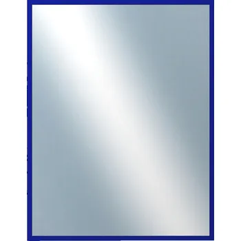 Zrcadlo DANTIK - Zarámované zrcadlo - rozměr s rámem cca 70x90 cm z lišty PERLA modrá lesklá vysoká (2877)