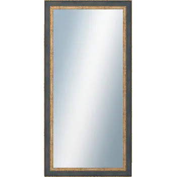 Koupelnový nábytek DANTIK - Zarámované zrcadlo - rozměr s rámem cca 60x120 cm z lišty ZVRATNÁ modrozlatá plast (3068)