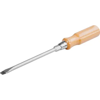 Šroubovák Šroubovák Format 6260-0100, Cr-V, plochý, dřevěná rukojeť