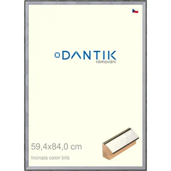 Rám na obraz DANTIK rámeček 59,4x84 | INCLINATA colori Bílá (Plexi Čiré) (Vyrobeno s láskou u nás v DANTIKU)