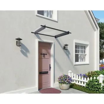 Stříška nad vchodové dveře Vchodová stříška Nancy, antracit, čirá, 150 × 94 × 14 cm 704743