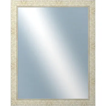 Zrcadlo DANTIK - Zarámované zrcadlo - rozměr s rámem cca 80x100 cm z lišty PRAHA bílá (2930)