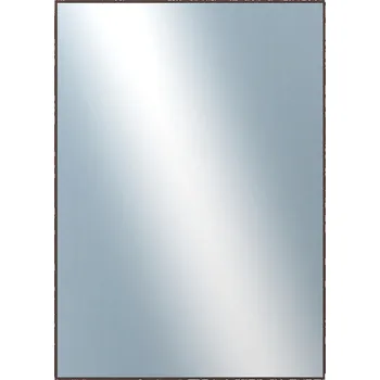 Koupelnový nábytek DANTIK - Zarámované zrcadlo - rozměr s rámem cca 50x70 cm z lišty Hliník wenge tmavá |P273-516 (7273516)