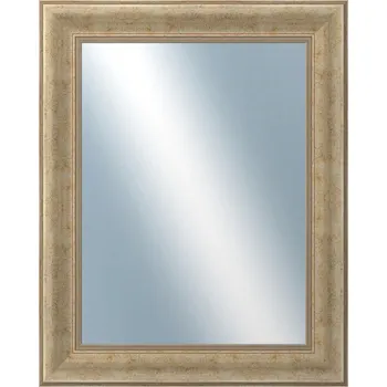 Zrcadlo DANTIK - Zarámované zrcadlo - rozměr s rámem cca 40x50 cm z lišty KŘÍDLO malé zlaté patina (2774)