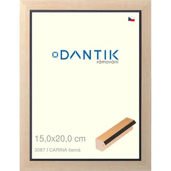 Rám na obraz DANTIK rámeček 15x20 | CARINA černá (Sklo Čiré) (Vyrobeno s láskou u nás v DANTIKU)