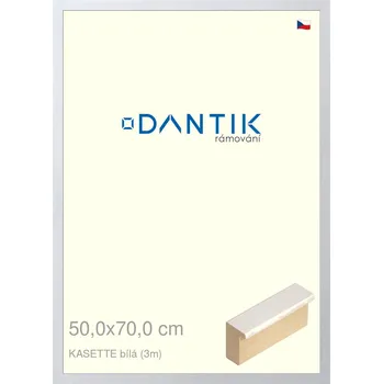 Rám na obraz DANTIK rámeček 50x70 | KASSETTE bílá (Plexi Čiré) (Vyrobeno s láskou u nás v DANTIKU)
