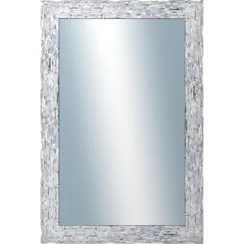 Zrcadlo DANTIK - Zarámované zrcadlo - rozměr s rámem cca 80x120 cm z lišty Travertino stříbrné (2893)