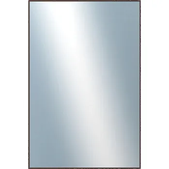 Koupelnový nábytek DANTIK - Zarámované zrcadlo - rozměr s rámem cca 40x60 cm z lišty Hliník wenge tmavá |P273-516 (7273516)