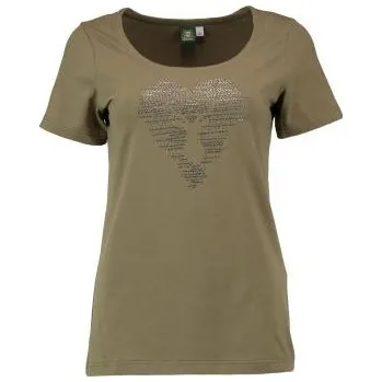 Dámské tričko Orbis - tričko dámské oliv jelen 2206 4XL