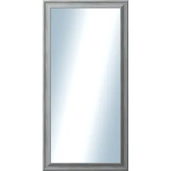 Zrcadlo DANTIK - Zarámované zrcadlo - rozměr s rámem cca 50x100 cm z lišty KOSTELNÍ malá šedá (3167)
